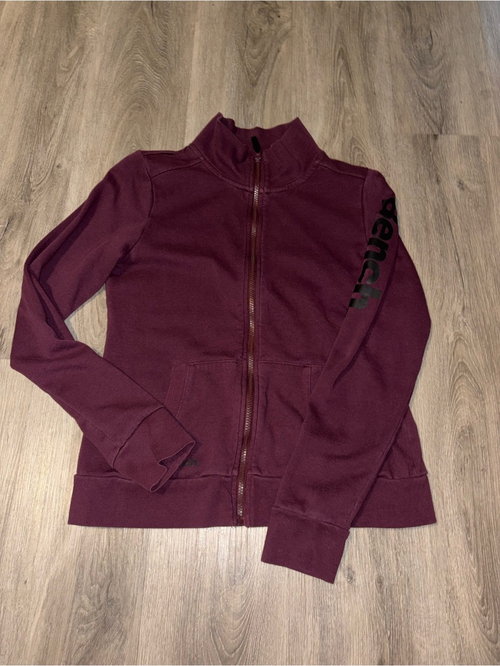 Bench | Burgundy Zip Up Sweatshirt